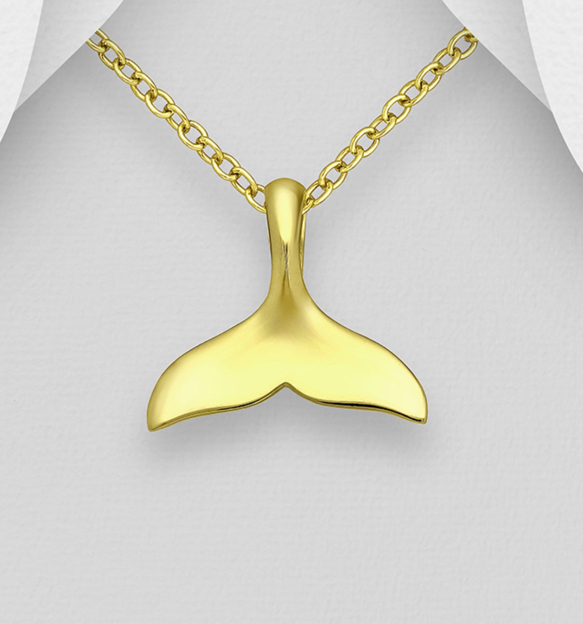 Beada – 925 Sterling Silver Whale Tail Necklace