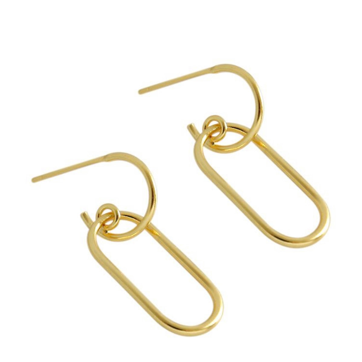 Cilla – Bibie™ Sterling Silver Elongated Oval Drop Earrings