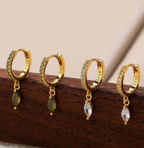 ZarZar – Sterling Silver & Gold Vermeil Huggie Earrings | Bibie™