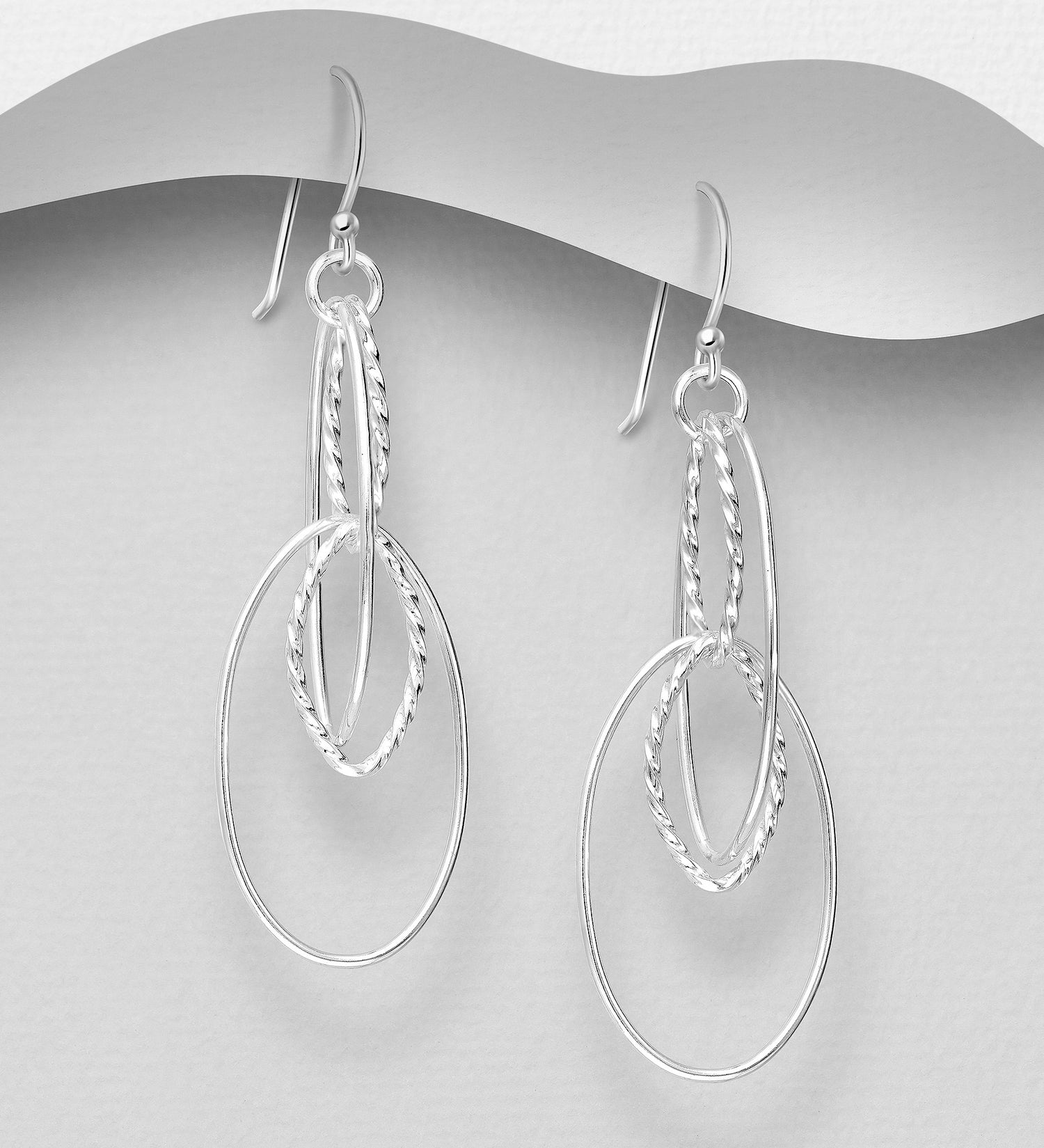 Alexandra – Bibie™ Sterling Silver Hook Earrings