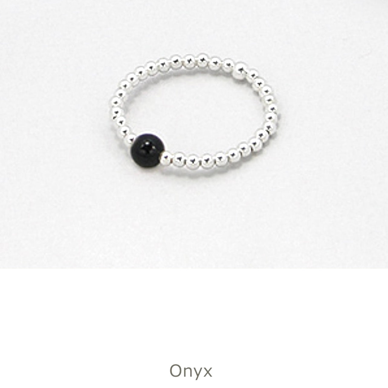 Kerry – Bibie™ Sterling Silver Stretch Ring with Natural Stone