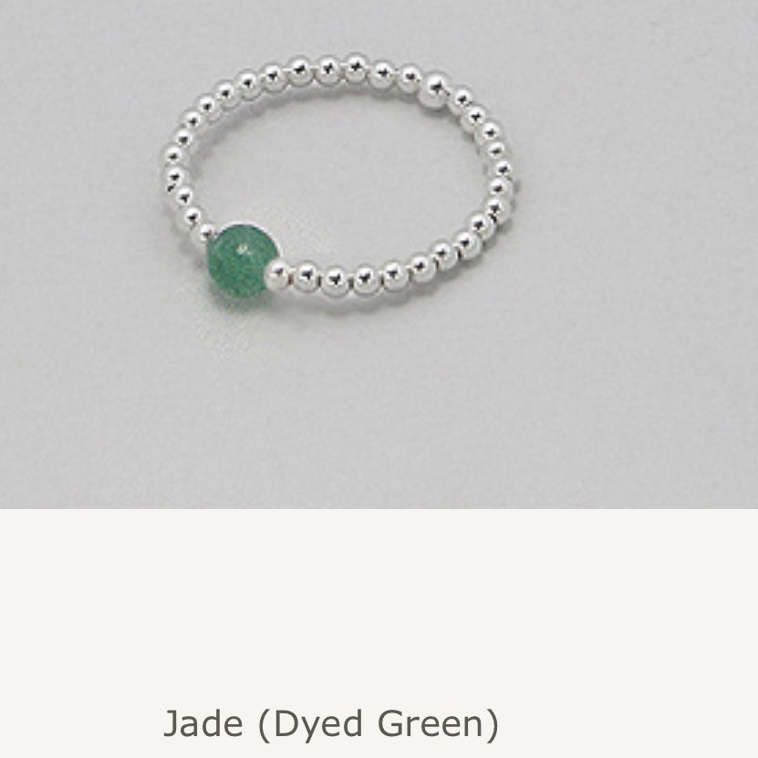 Kerry – Bibie™ Sterling Silver Stretch Ring with Natural Stone