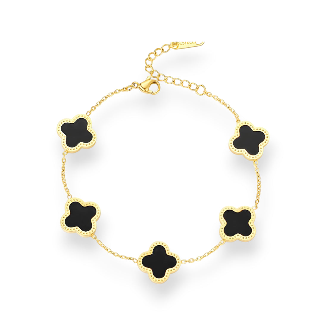 Tapi – Waterproof Clover Enamel Bracelet in Gold