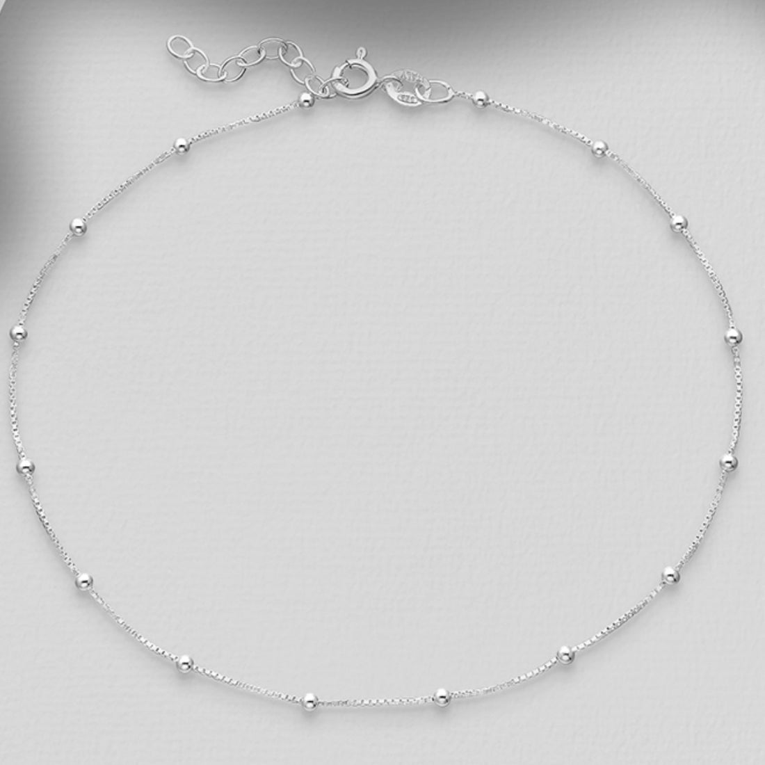 Kiera – Sterling Silver Anklet in Silver or Gold Vermeil