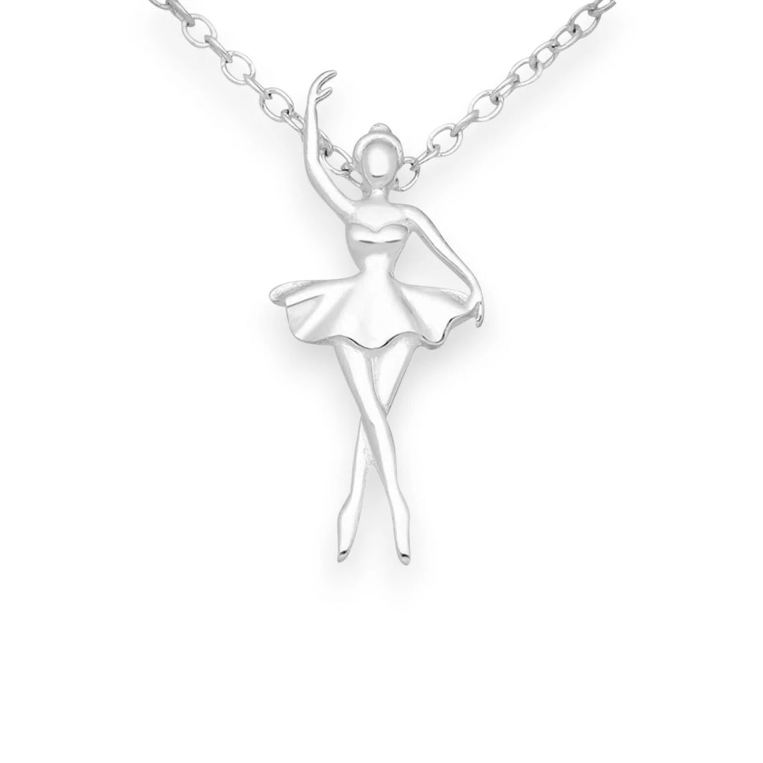 Georgie – Sterling Silver Ballerina Charm Necklace