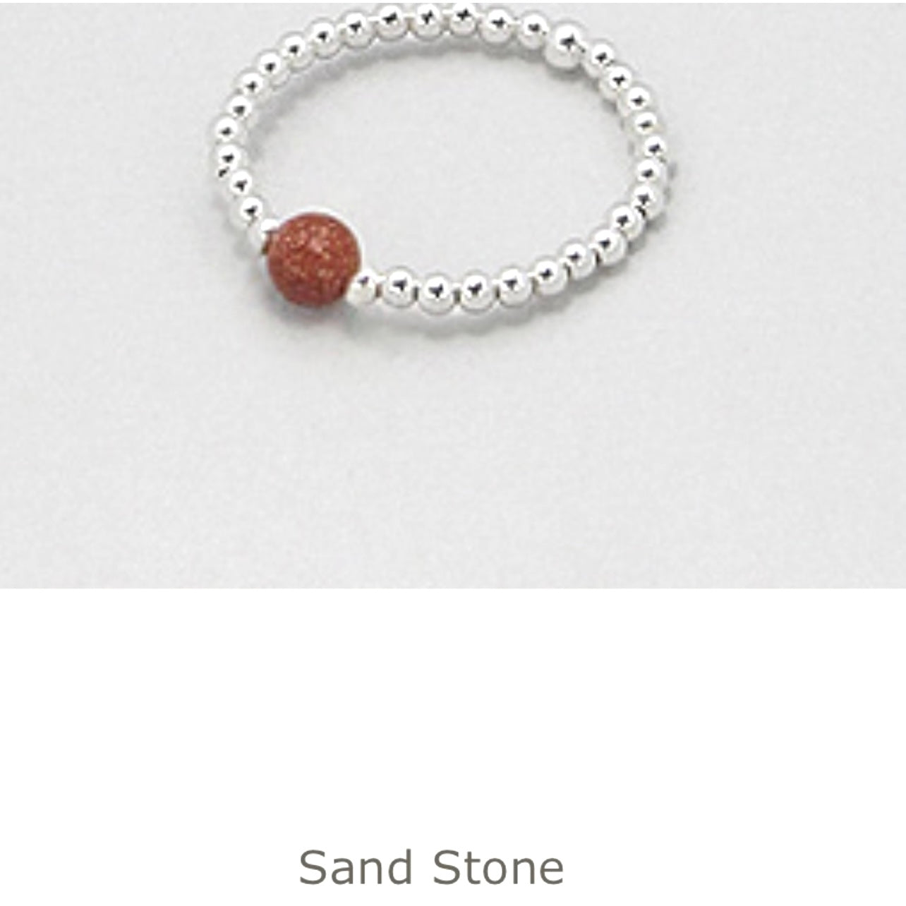 Kerry – Bibie™ Sterling Silver Stretch Ring with Natural Stone