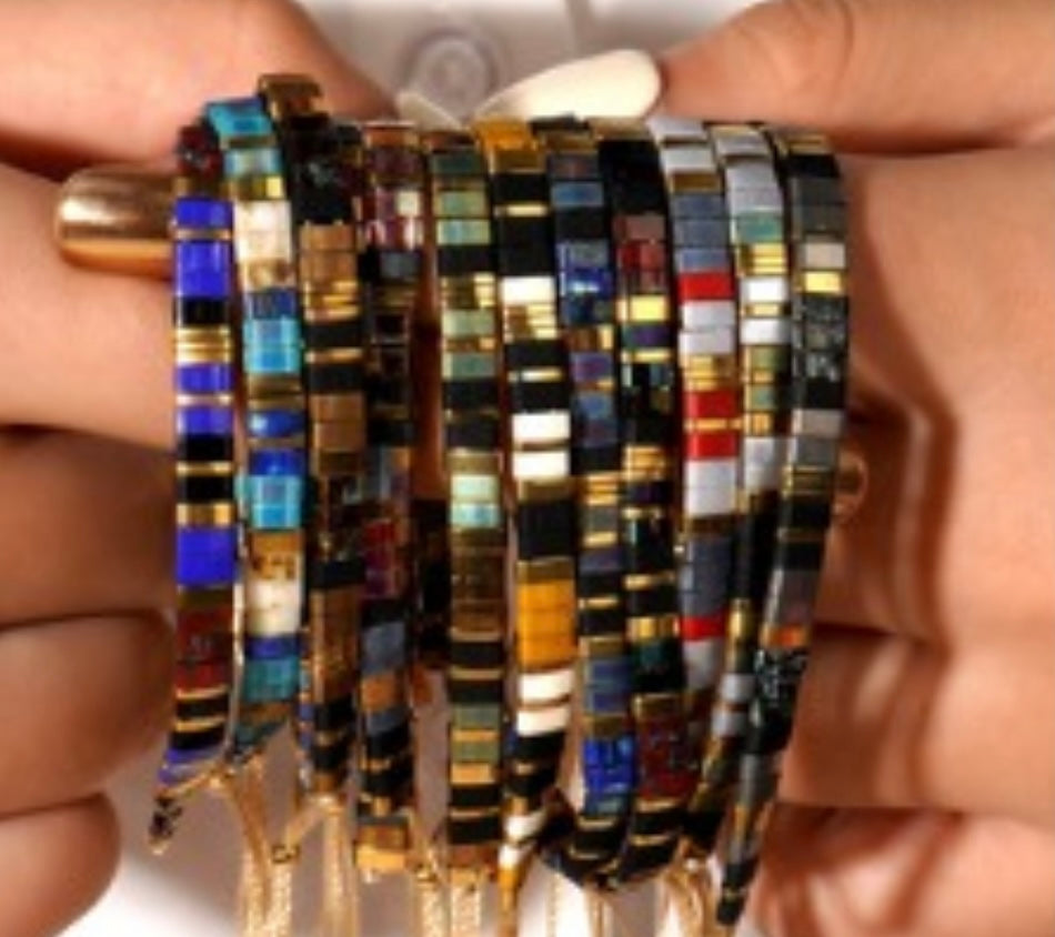 Kindred Japanese Tila Bead Bracelet