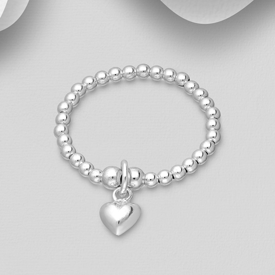 Abbie – Sterling Silver Stretch Bead Rings (Multiple Sizes & Designs) | Bibie™