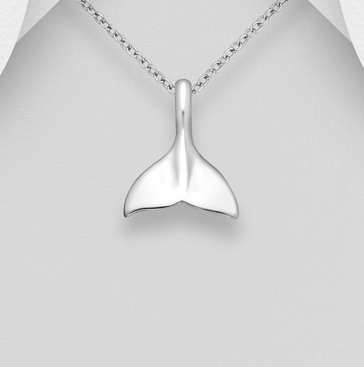 Beada – 925 Sterling Silver Whale Tail Necklace