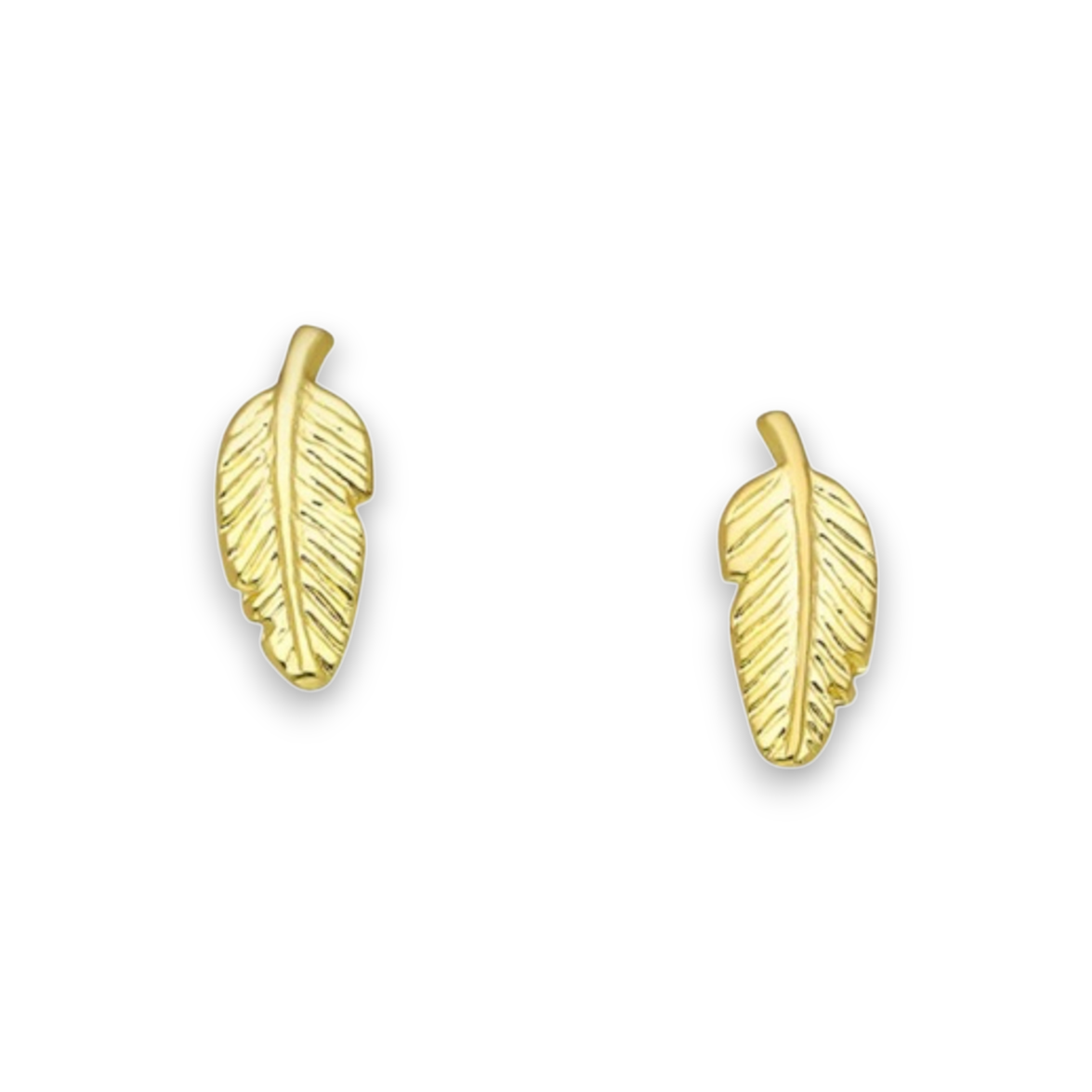 Adia – Gold Over Sterling Silver Leaf Stud Earrings