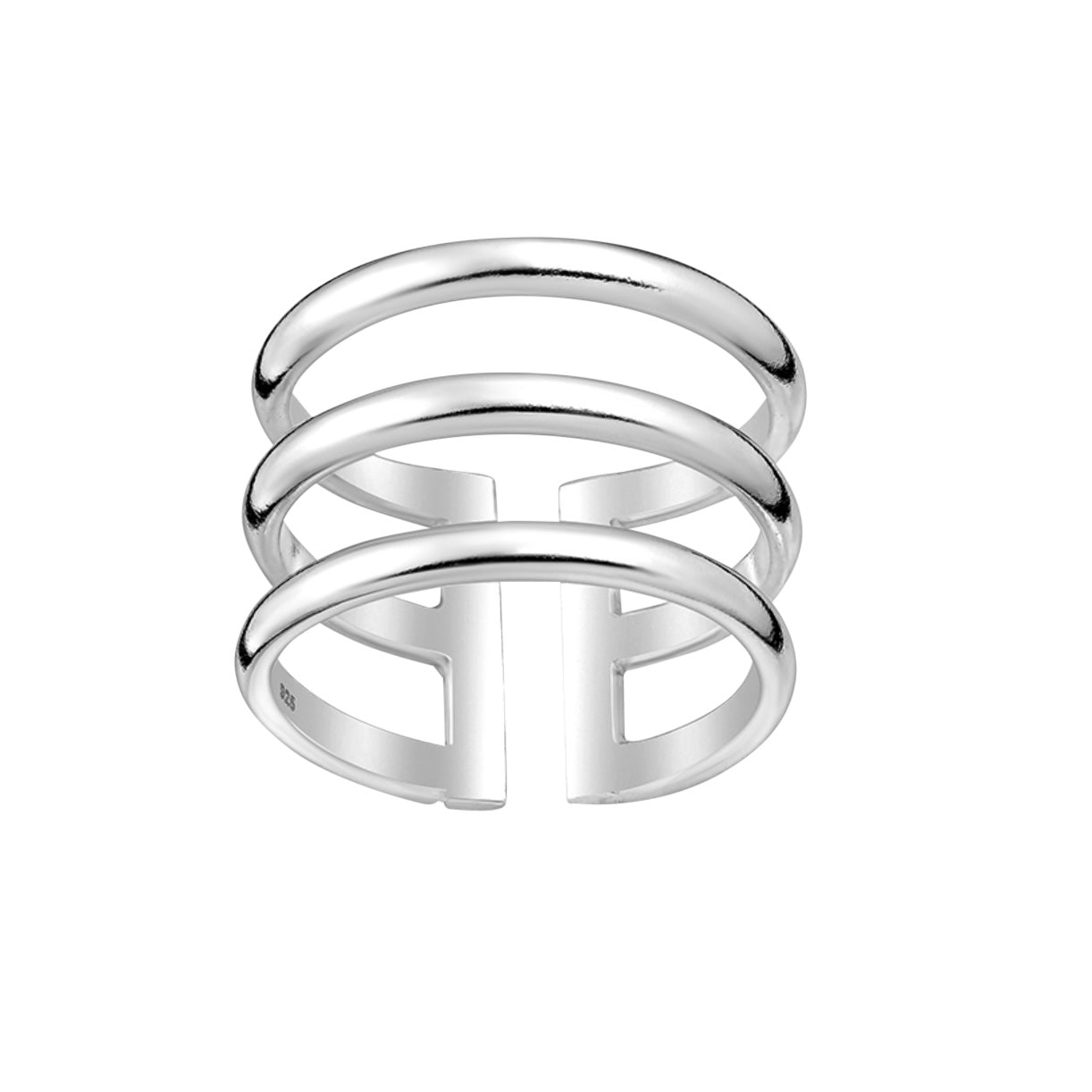 Isabelle – Bibie™ Sterling Silver Adjustable Tiered Statement Ring