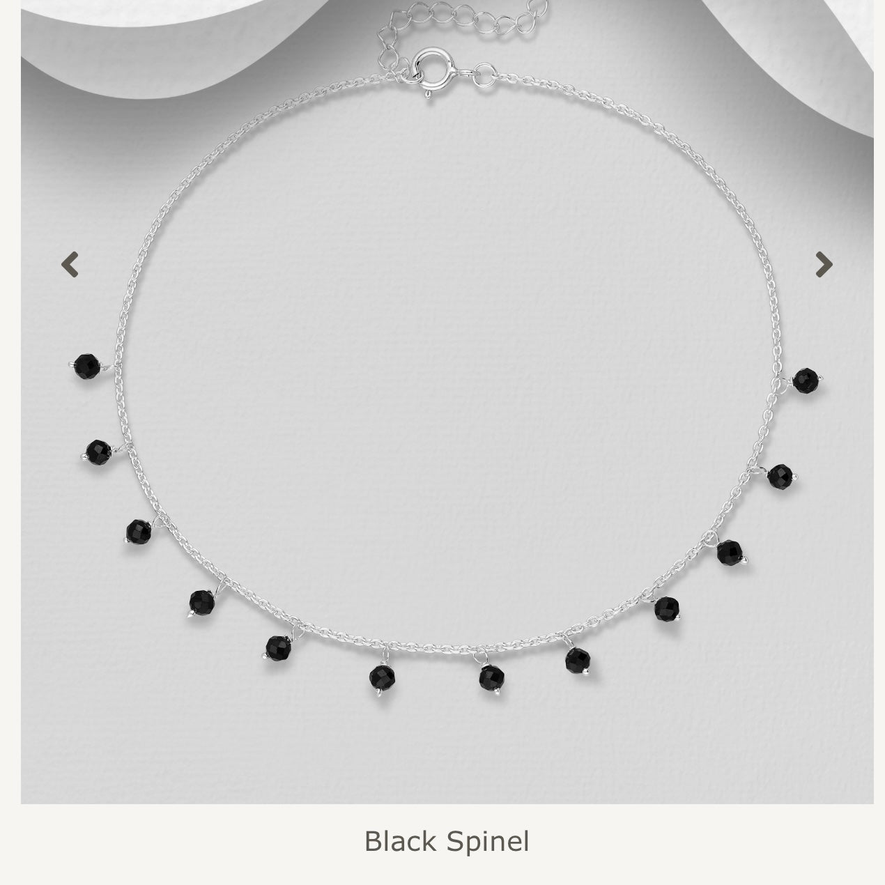 Lauren – Bibie™ Sterling Silver & Natural Stone Anklet