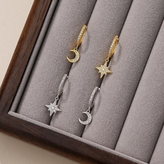 ZarZar – Sterling Silver & Gold Vermeil Huggie Earrings