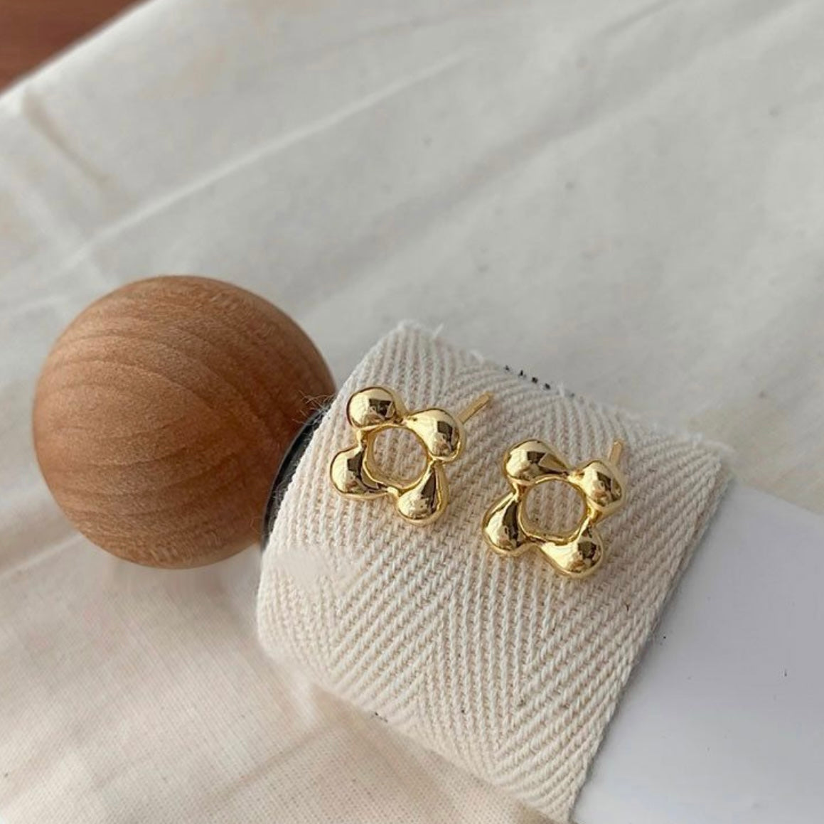 Bibie™ Lola Sterling Silver Four Point Stud Earrings