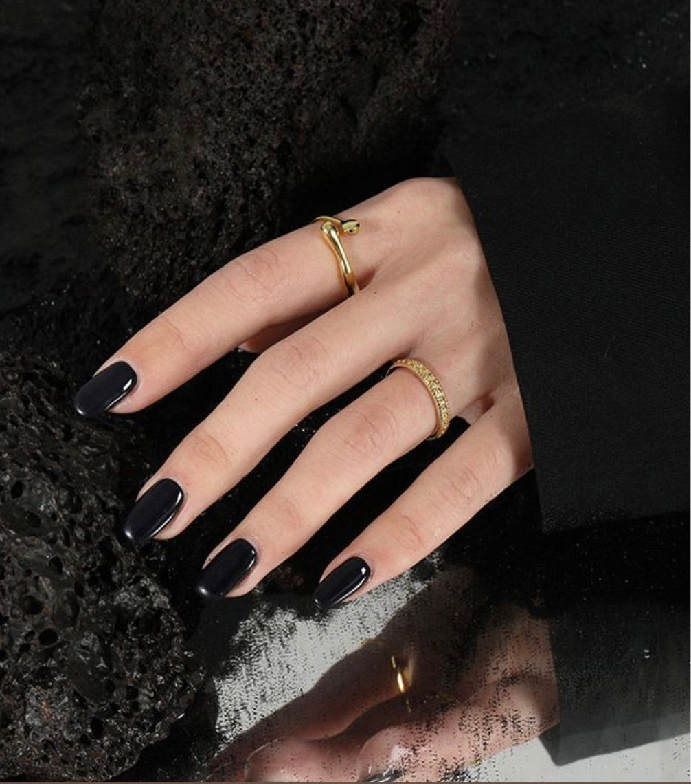 Sterling Silver with Gold Vermeil Abstract Adjustable Ring