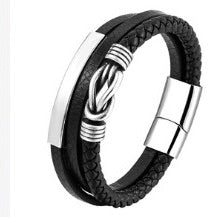 Mens Italian Leather Bracelet
