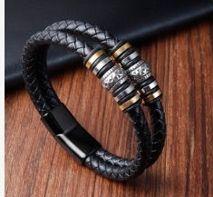 Mens Italian Leather Bracelet