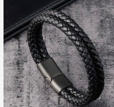 Mens Italian Leather Bracelet