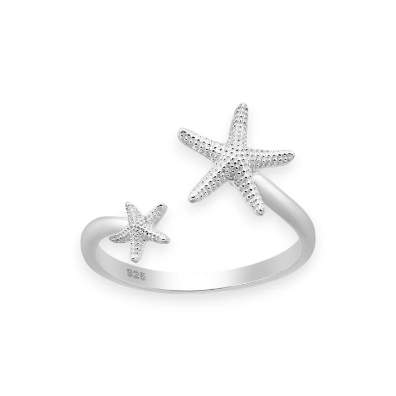Zara – Handcrafted Sterling Silver Adjustable Starfish Wrap Ring