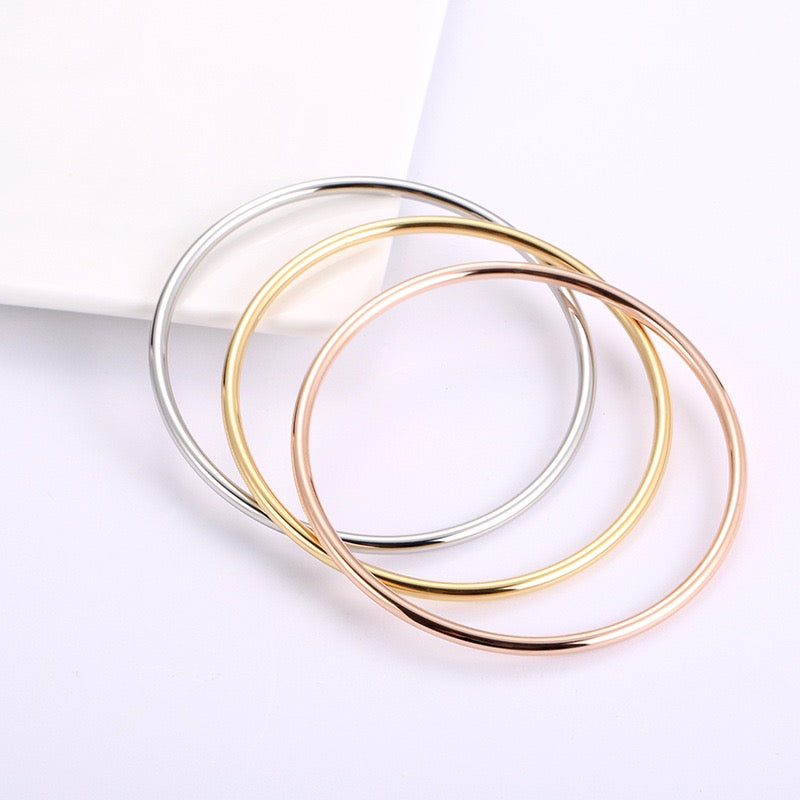 Bertha – Waterproof Gold/Silver Solid Bangle | Bibie™