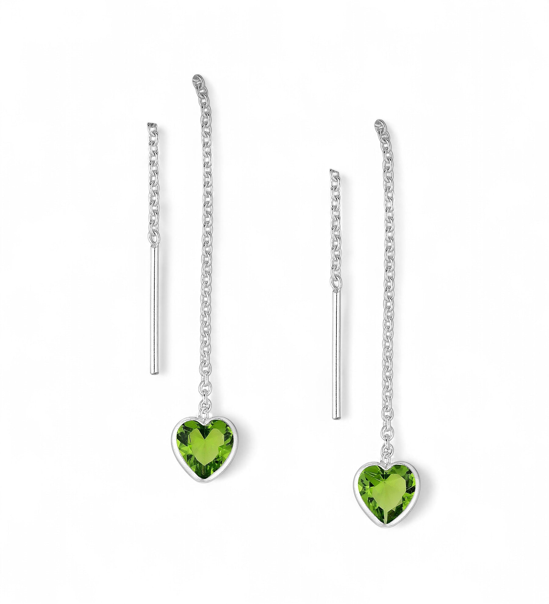 Aandi – Sterling Silver CZ Threader Earrings