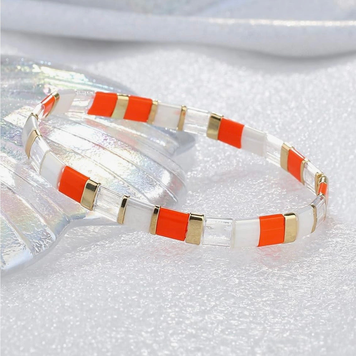 Sterling Silver Tila Bead Bracelet