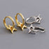 Sterling Silver Hoop Huggie Earrings with Star Charm