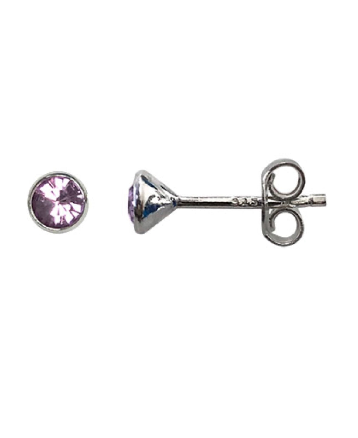 Sterling Silver Alexandrite Stud Earrings