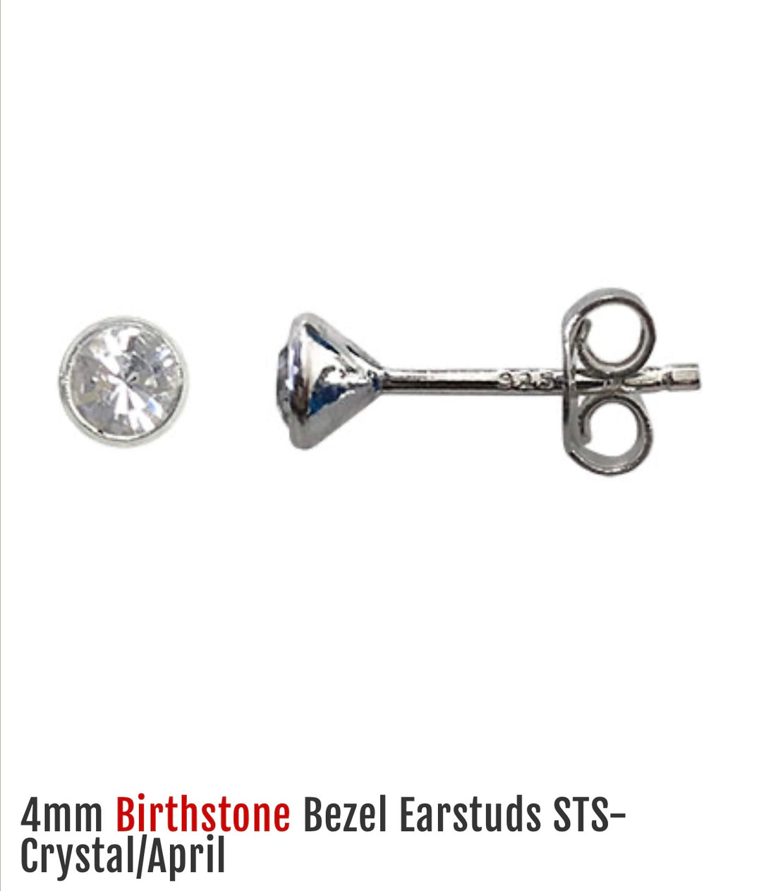 Sterling Silver Crystal Stud Earrings