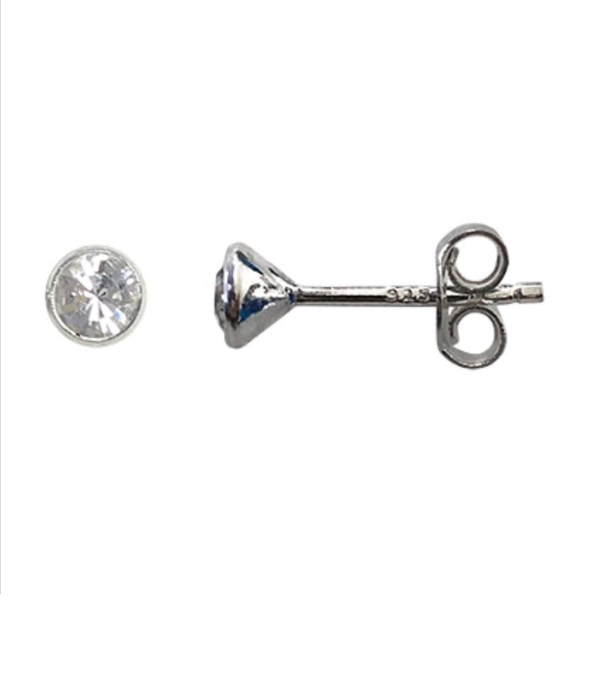 Sterling Silver Crystal Stud Earrings