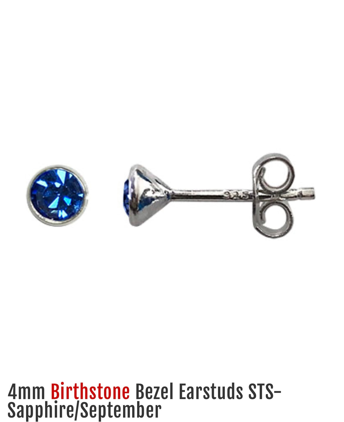 Sterling Silver Sapphire Stud Earrings