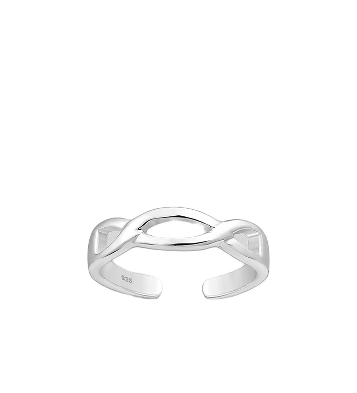 Sterling Silver Adjustable Toe Rings UK Set Summer Beach Jewellery | Bibie