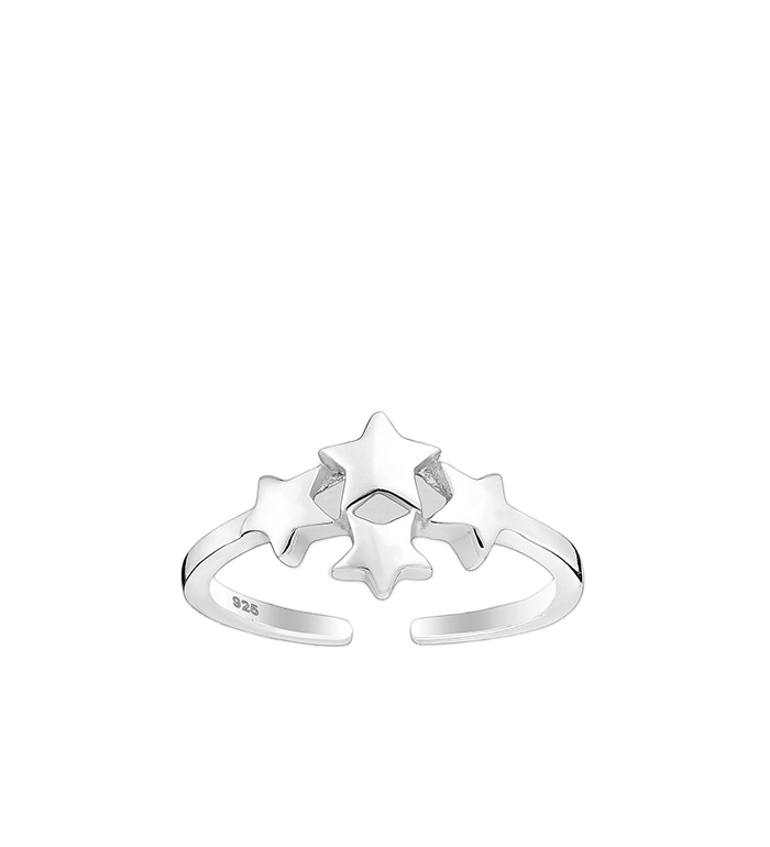 Sterling Silver Adjustable Toe Rings UK Set Summer Beach Jewellery | Bibie