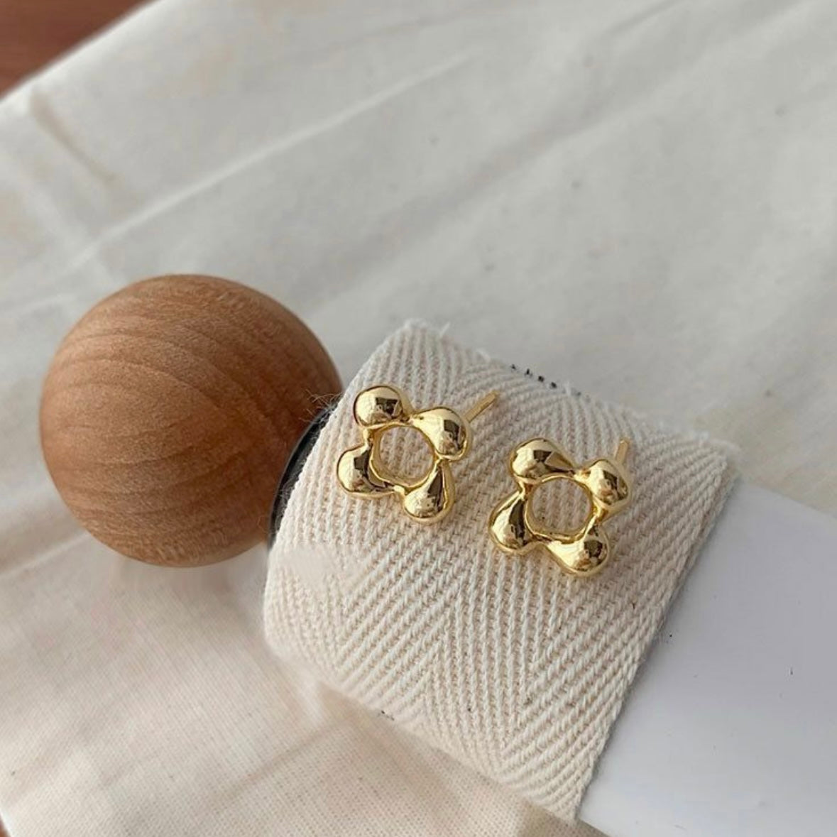 Bibie™ Lola Sterling Silver Four Point Stud Earrings