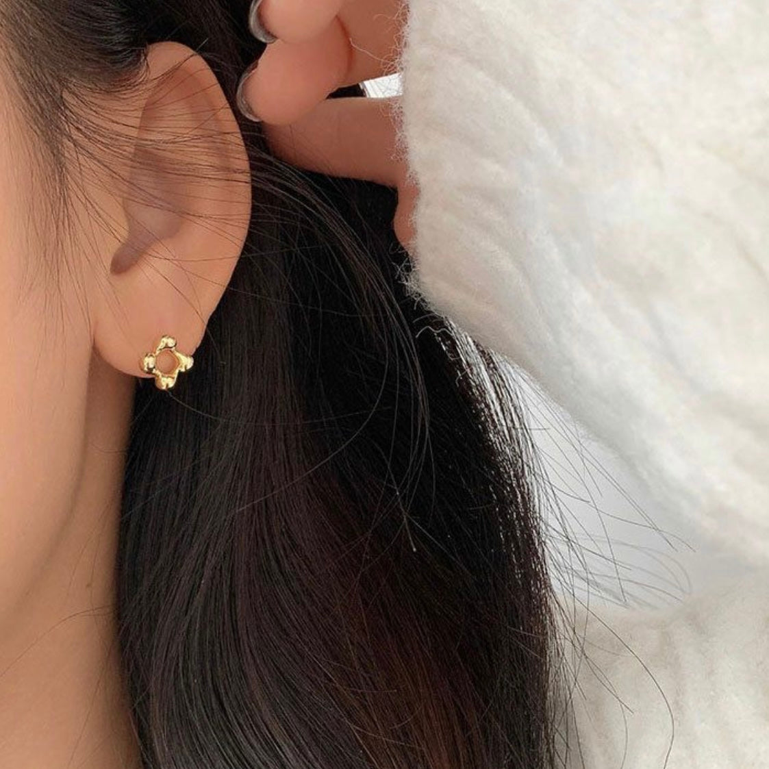 Bibie™ Lola Sterling Silver Four Point Stud Earrings