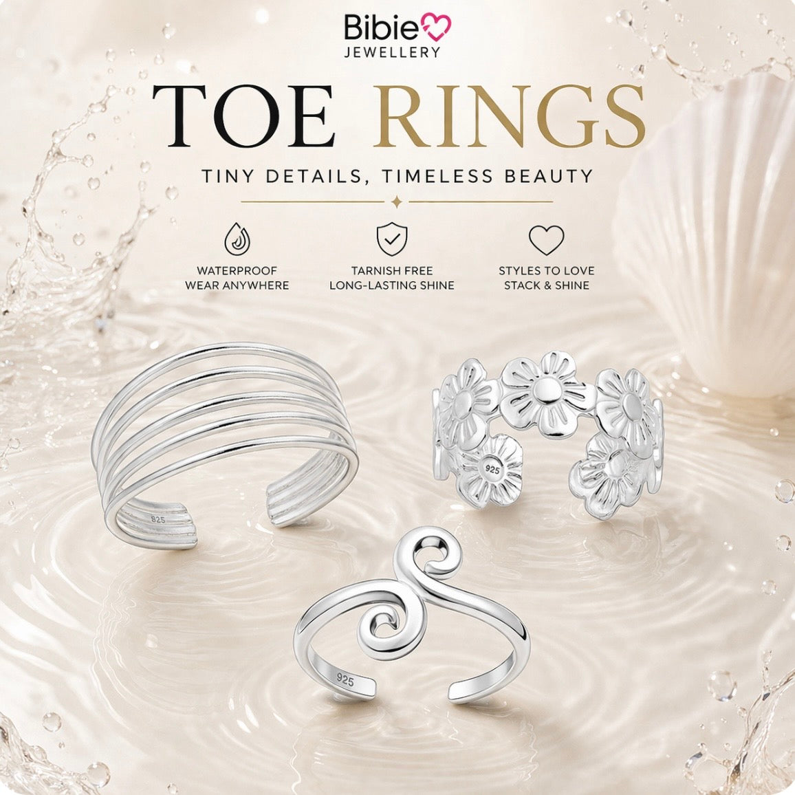 Best Sterling Silver Toe Rings UK for Summer Style