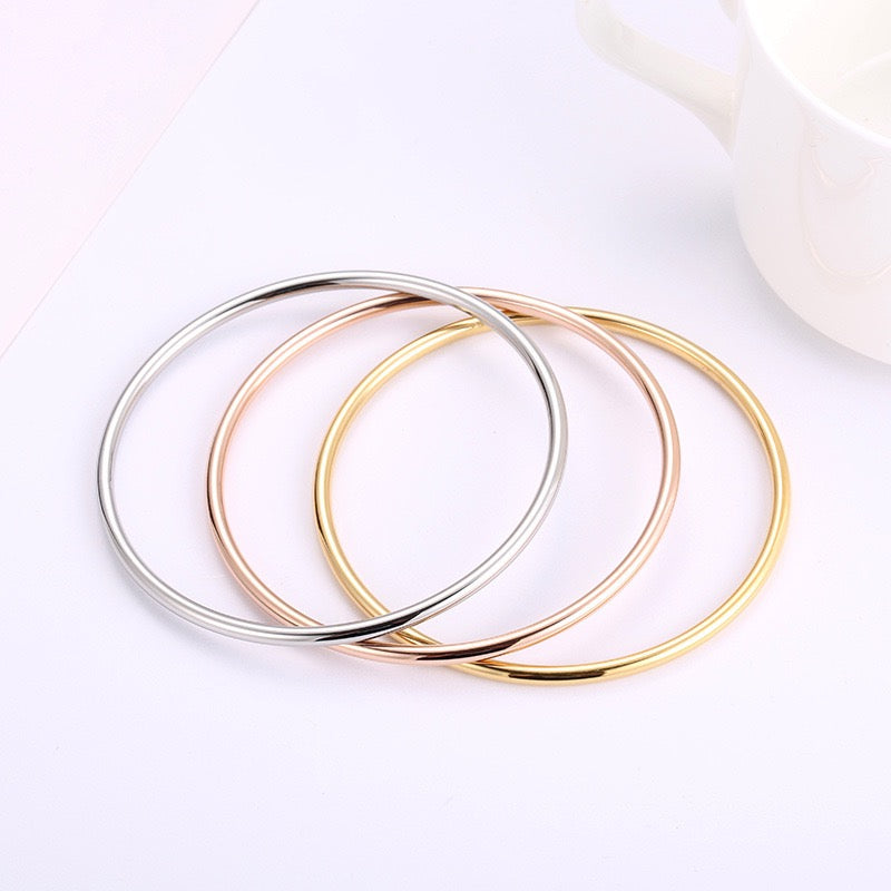 Bertha – Waterproof Gold/Silver Solid Bangle | Bibie™