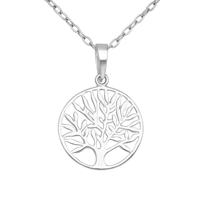 Bibie™ Lila Sterling Silver Tree of Life Pendant Necklace – Symbol of Growth &amp; Strength