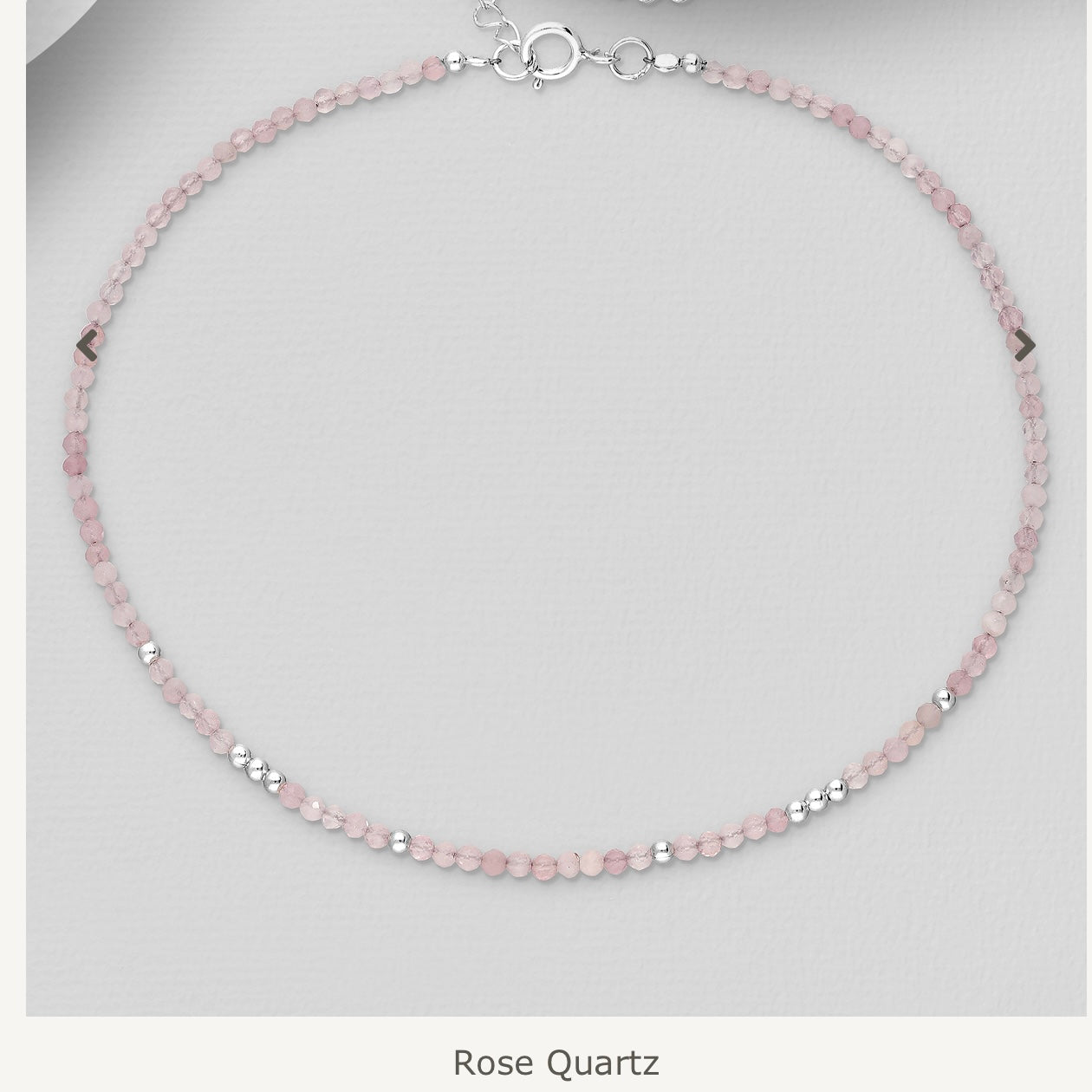Bibie™ Kira Sterling Silver &amp; Natural Stone Anklet