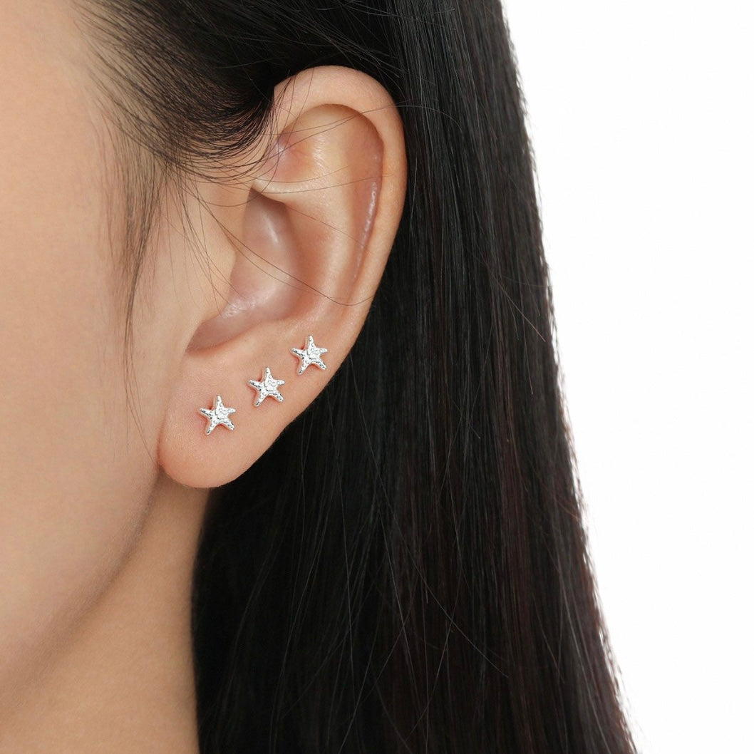 Carys – Bibie™ Sterling Silver Starfish Stud Earrings