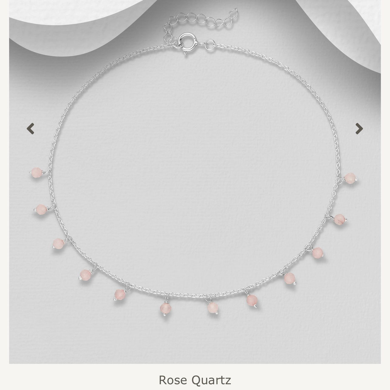 Kiera – Sterling Silver Anklet in Silver or Gold Vermeil | Bibie™