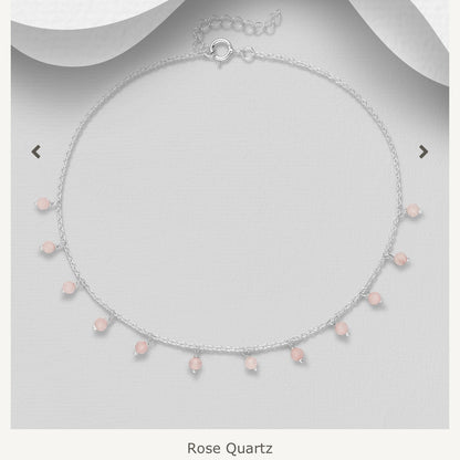 Kiera – Sterling Silver Anklet in Silver or Gold Vermeil | Bibie™