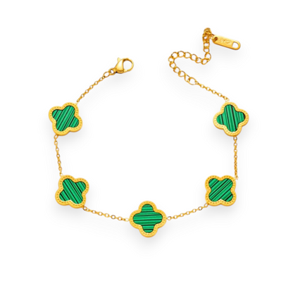 Tapi – Waterproof Clover Enamel Bracelet in Gold