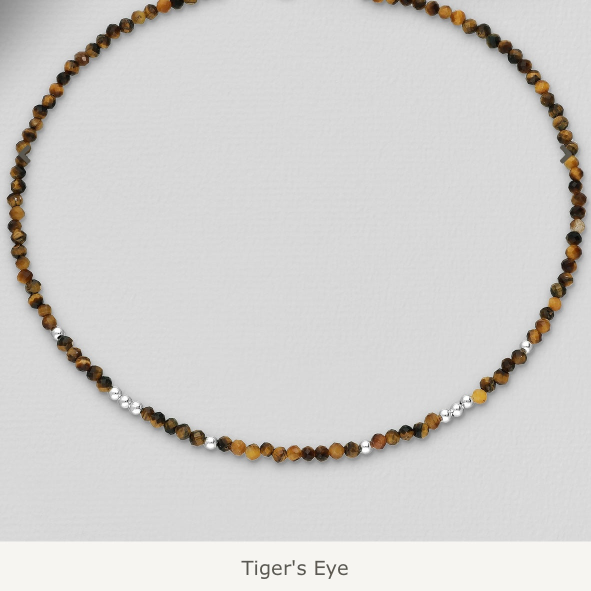 Bibie™ Kira Sterling Silver &amp; Natural Stone Anklet