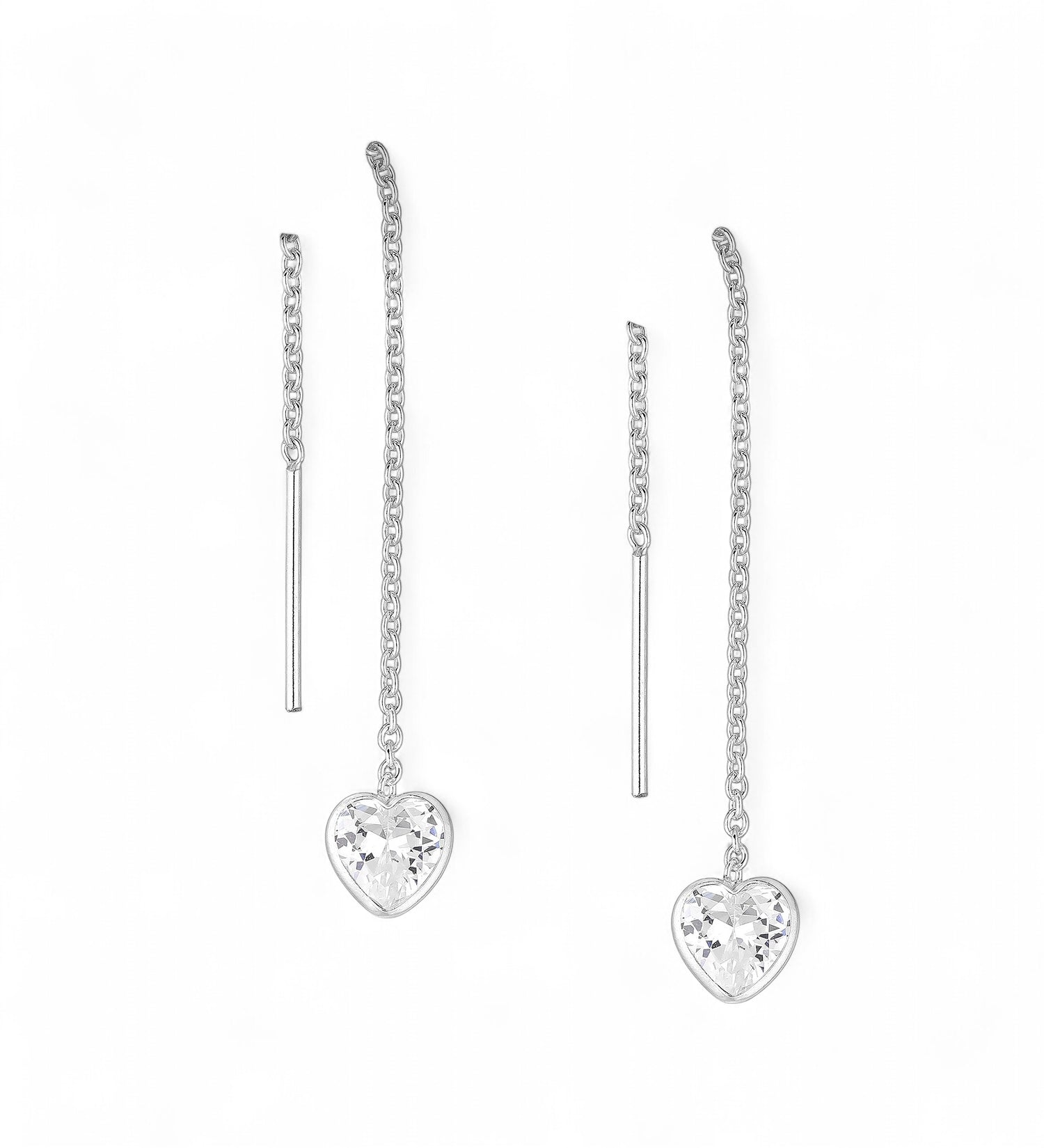 Aandi – Sterling Silver CZ Threader Earrings