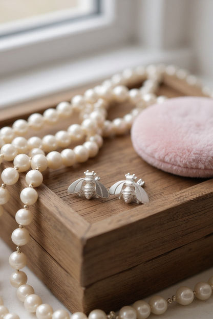 Abi – Bibie™ Sterling Silver Bee Stud Earrings