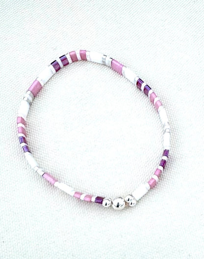 Bibie™ Kira Sterling Silver &amp; Natural Stone Anklet