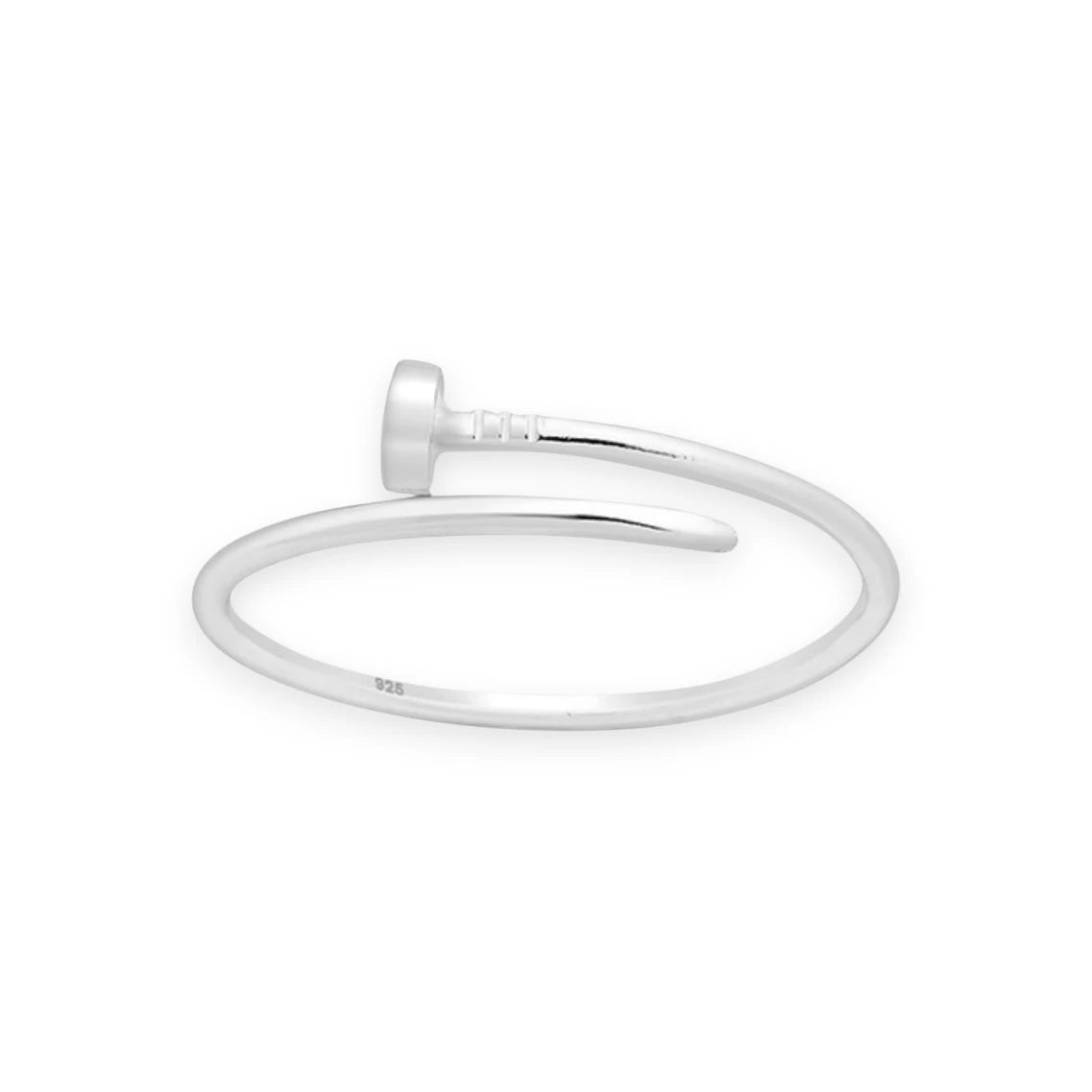 Nancy – Adjustable Sterling Silver Nail Ring | Bibie™