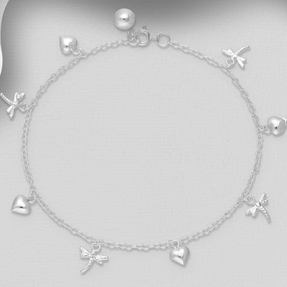 Kiera – Sterling Silver Anklet in Silver or Gold Vermeil | Bibie™