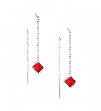 Aandi – Sterling Silver CZ Threader Earrings
